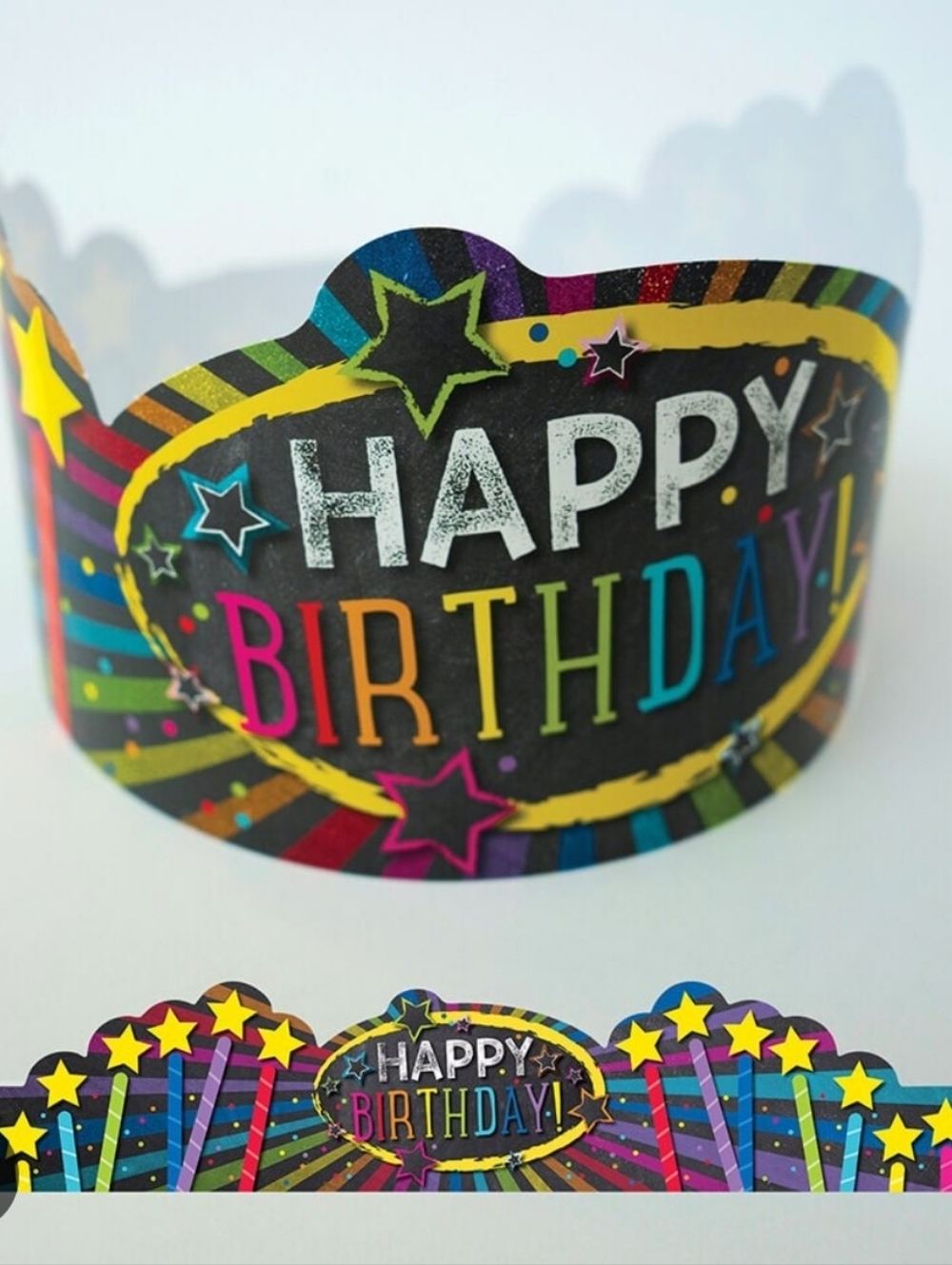 Happy Birthday Crowns with Stars